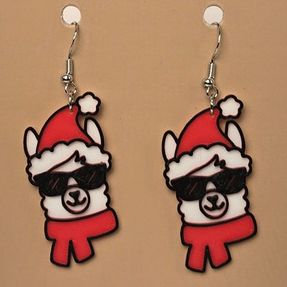 Boucle d'oreille en forme de Lama adorable avec crochets hypoallergéniques sans nickel