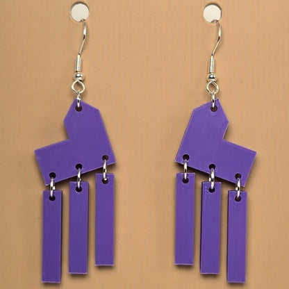 Boucle d'oreille en forme de Maison Catan avec crochets hypoallergéniques sans nickel