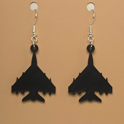 Boucle d'oreille en forme d'Avion avec crochets hypoallergéniques sans nickel