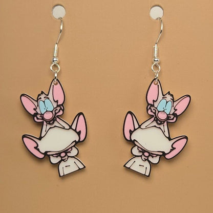 Boucle d'oreille en forme de Minus et Cortex avec crochets hypoallergéniques sans nickel