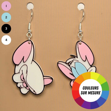 Boucle d'oreille en forme de Minus et Cortex avec crochets hypoallergéniques sans nickel