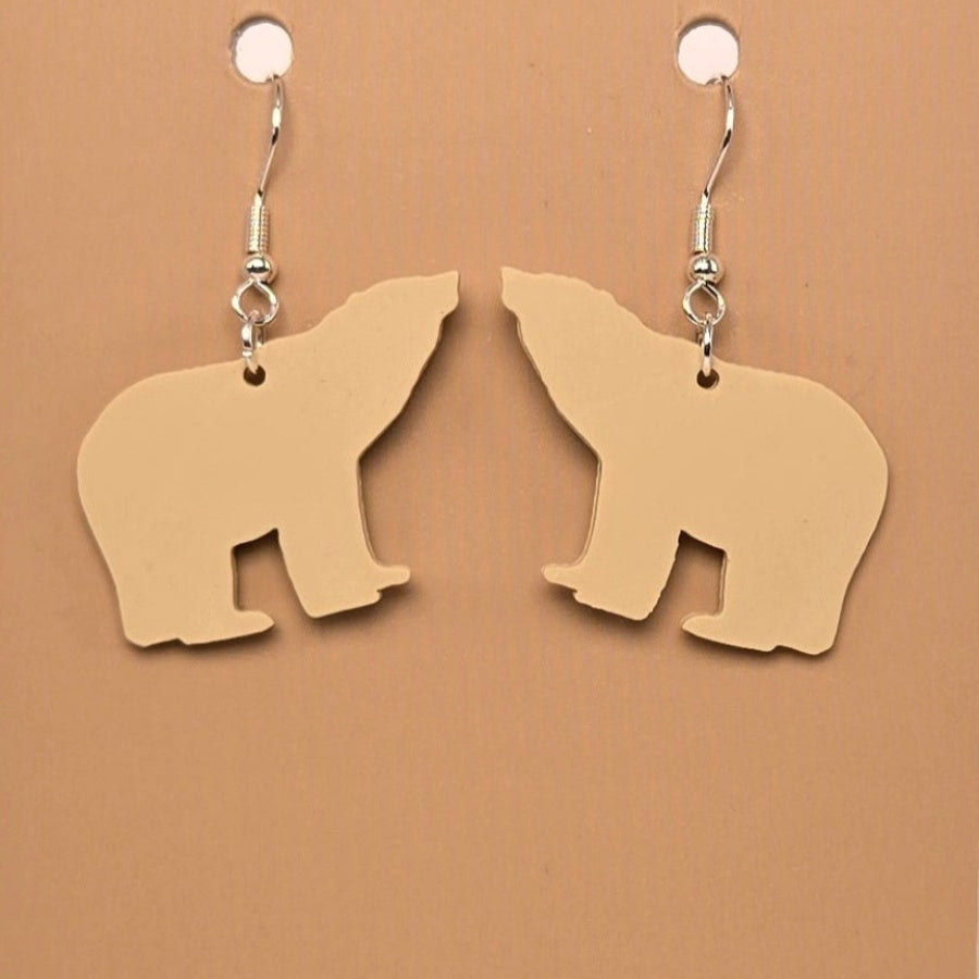 Boucle d'oreille en forme de Ours avec crochets hypoallergéniques sans nickel