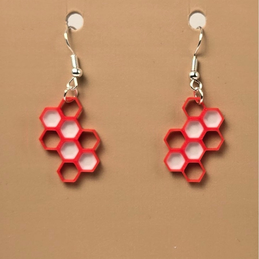 Boucle d'oreille en forme de Rayon de miel avec crochets hypoallergéniques sans nickel