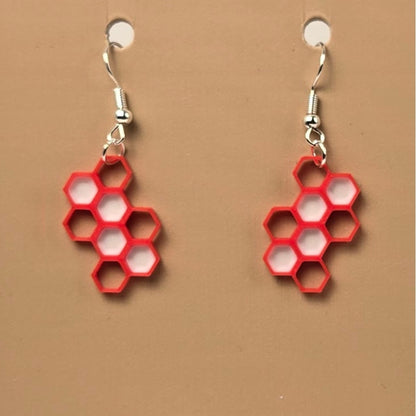 Boucle d'oreille en forme de Rayon de miel avec crochets hypoallergéniques sans nickel