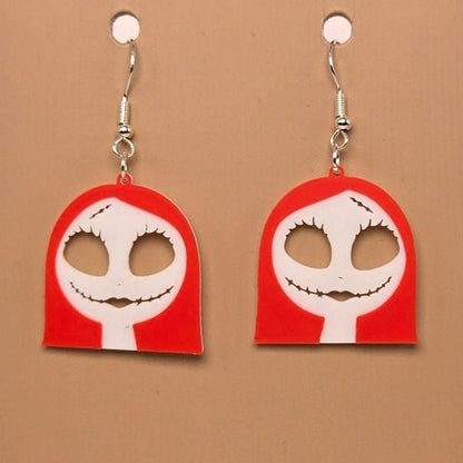 Boucle d'oreille en forme de Sally avec crochets hypoallergéniques sans nickel