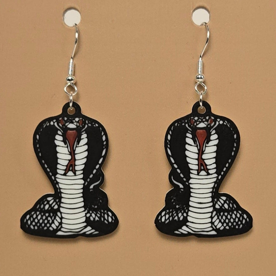 Boucle d'oreille en forme de Serpent avec crochets hypoallergéniques sans nickel