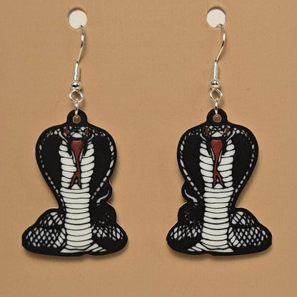 Boucle d'oreille en forme de Serpent avec crochets hypoallergéniques sans nickel