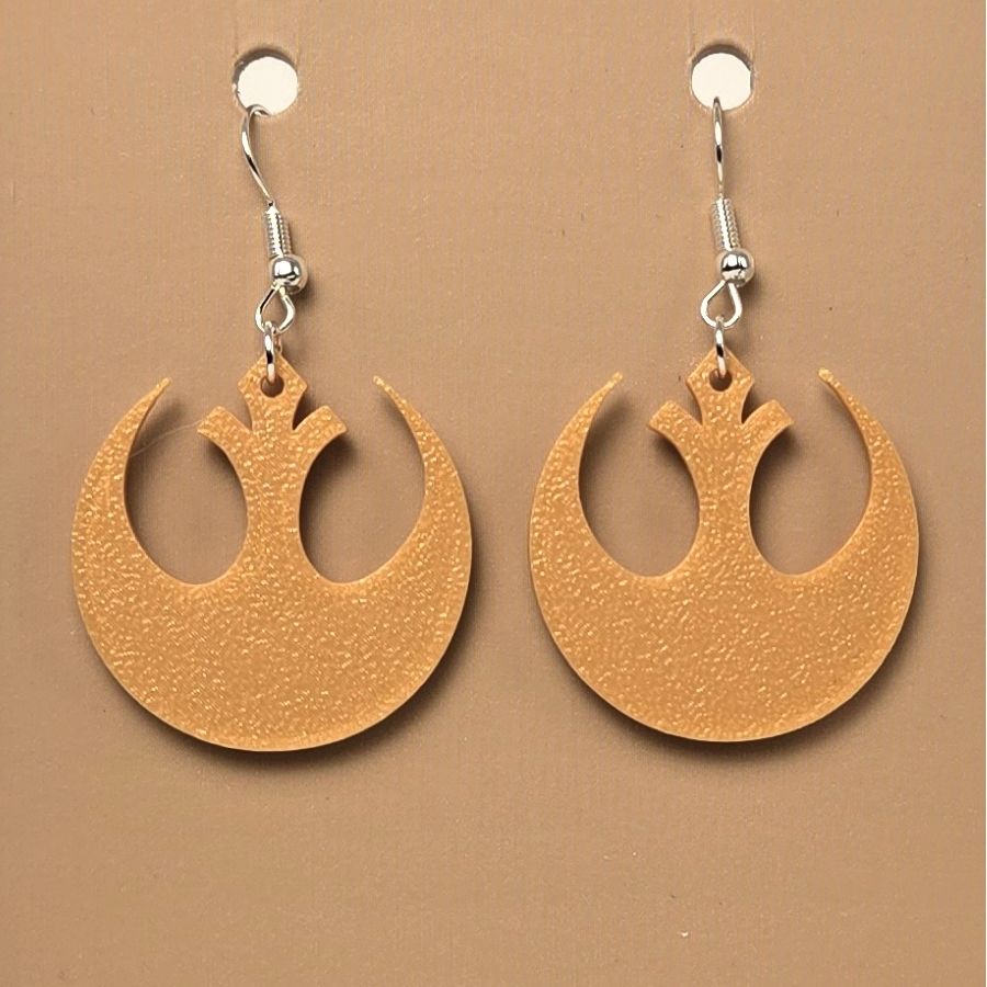 Boucle d'oreille en forme de Star Wars (Rebel Alliance) avec crochets hypoallergéniques sans nickel
