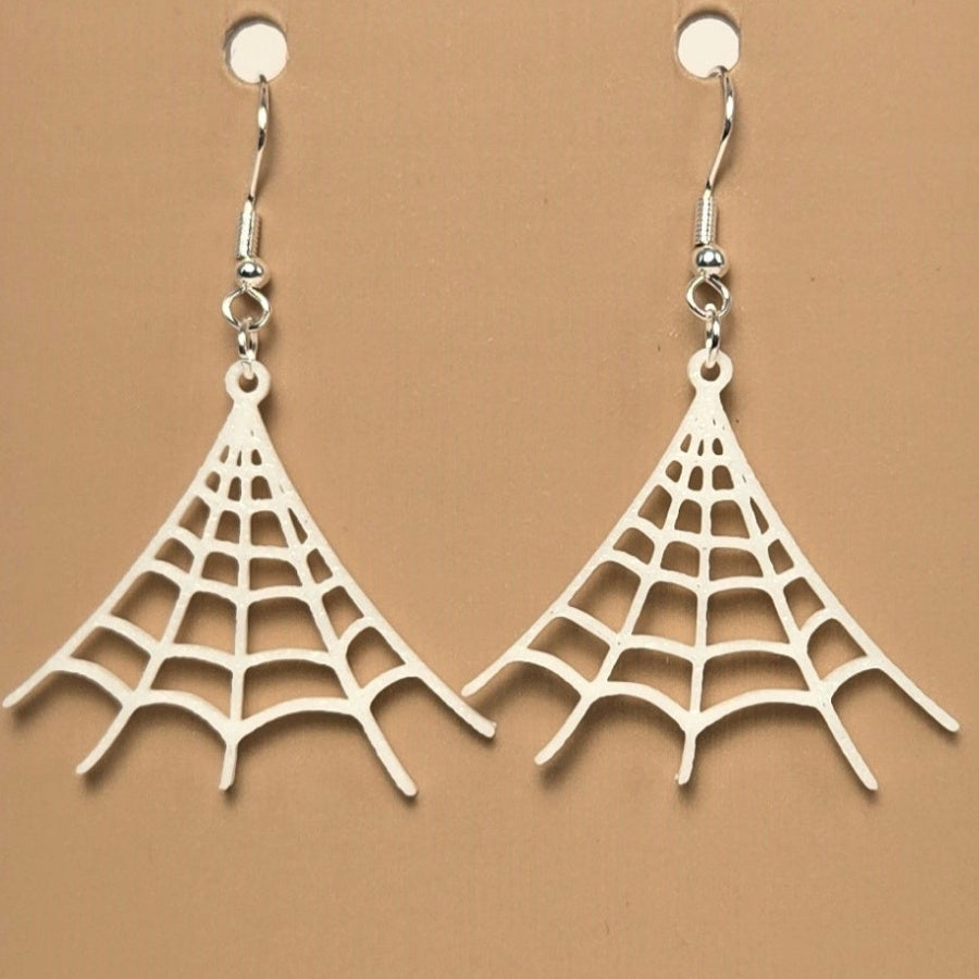 Boucle d'oreille en forme de Toile Araignée avec crochets hypoallergéniques sans nickel