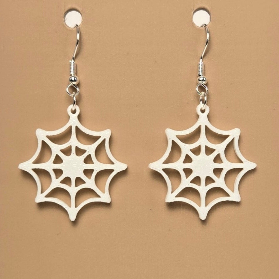 Boucle d'oreille en forme de Toile Araignée avec crochets hypoallergéniques sans nickel