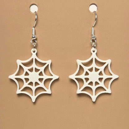 Boucle d'oreille en forme de Toile Araignée avec crochets hypoallergéniques sans nickel
