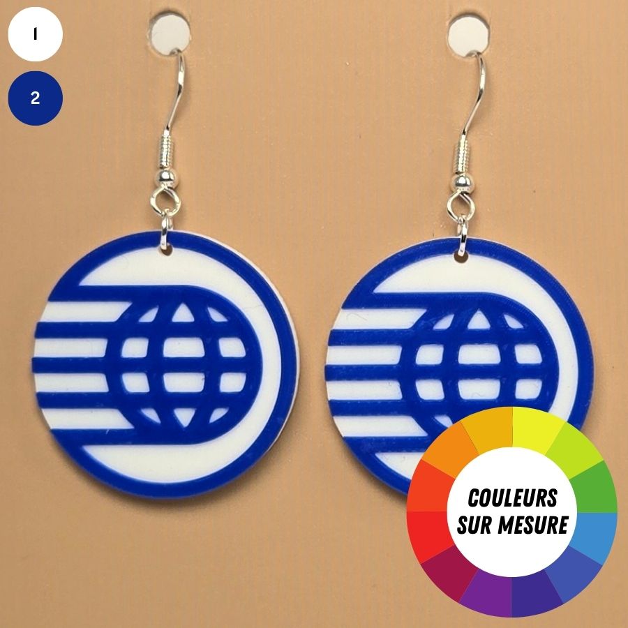 Boucle d'oreille en forme de Vaisseau Spacial Disney avec crochets hypoallergéniques sans nickel