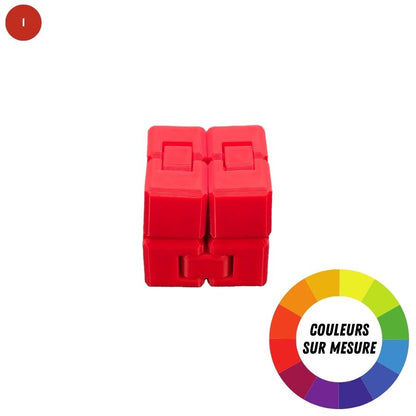 Jouet anti-stress cube infini imprimé en 3D composé de sections articulées à manipuler