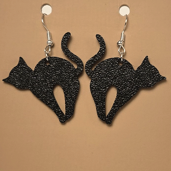 Boucle d'oreille en forme de Chat - Hypoallergénique