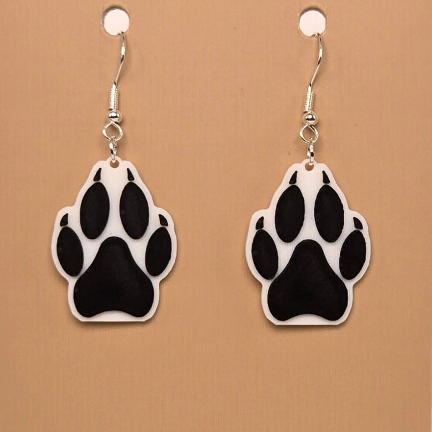 Boucle d'oreille en forme de Patte - Hypoallergénique