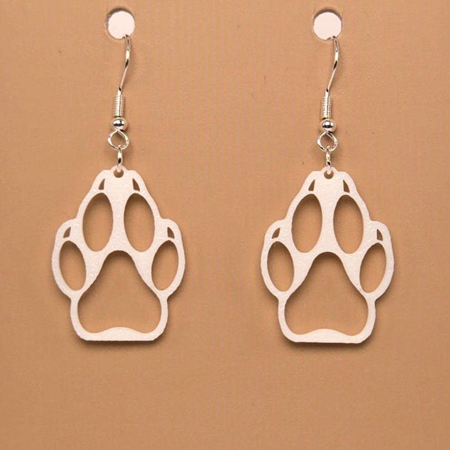 Boucle d'oreille en forme de Patte - Hypoallergénique