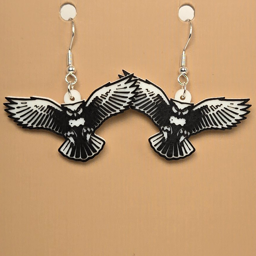 Boucle d'oreille en forme de Hibou - Hypoallergénique