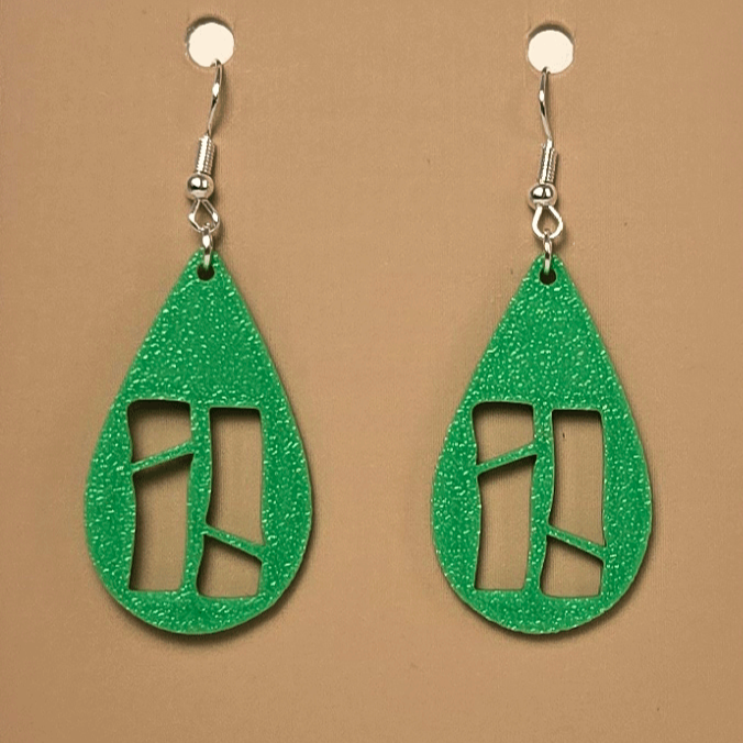 Boucle d'oreille en forme de Bambulab - Hypoallergénique