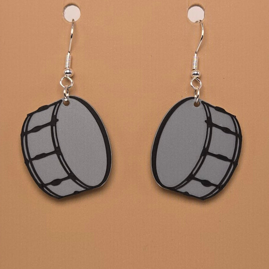 Boucle d'oreille en forme de Tambour - Hypoallergénique