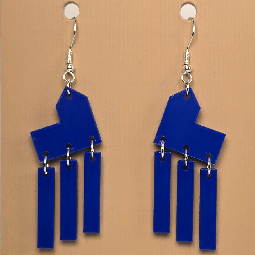 Boucle d'oreille en forme de Maison Catan - Hypoallergénique