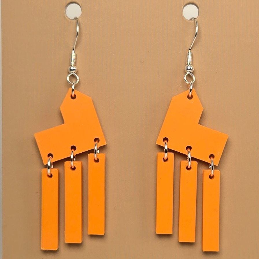 Boucle d'oreille en forme de Maison Catan - Hypoallergénique