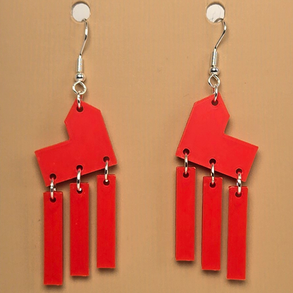 Boucle d'oreille en forme de Maison Catan - Hypoallergénique