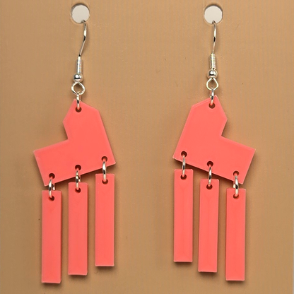 Boucle d'oreille en forme de Maison Catan - Hypoallergénique