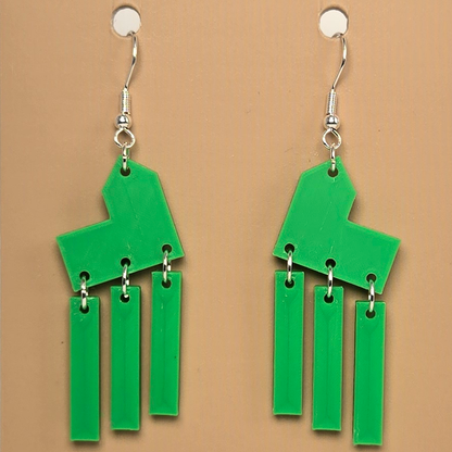 Boucle d'oreille en forme de Maison Catan - Hypoallergénique