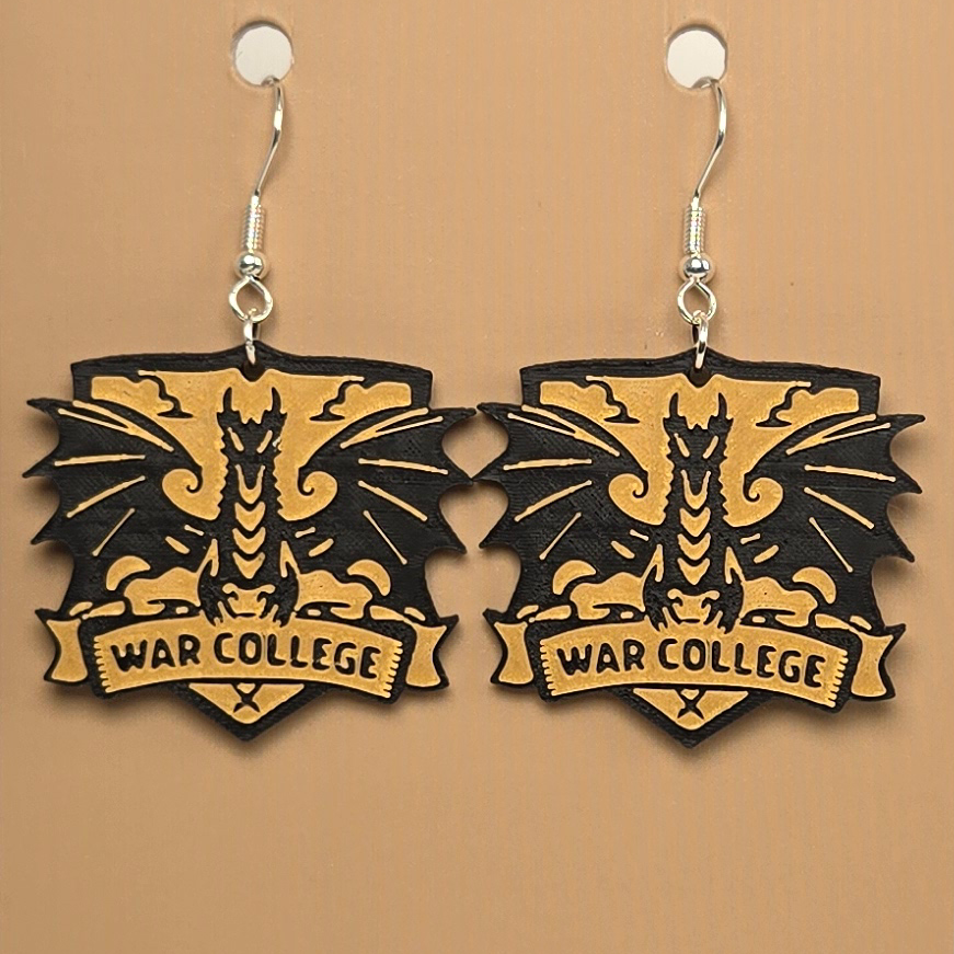 Boucle d'oreille en forme de Fourth Wing - War College - Hypoallergénique