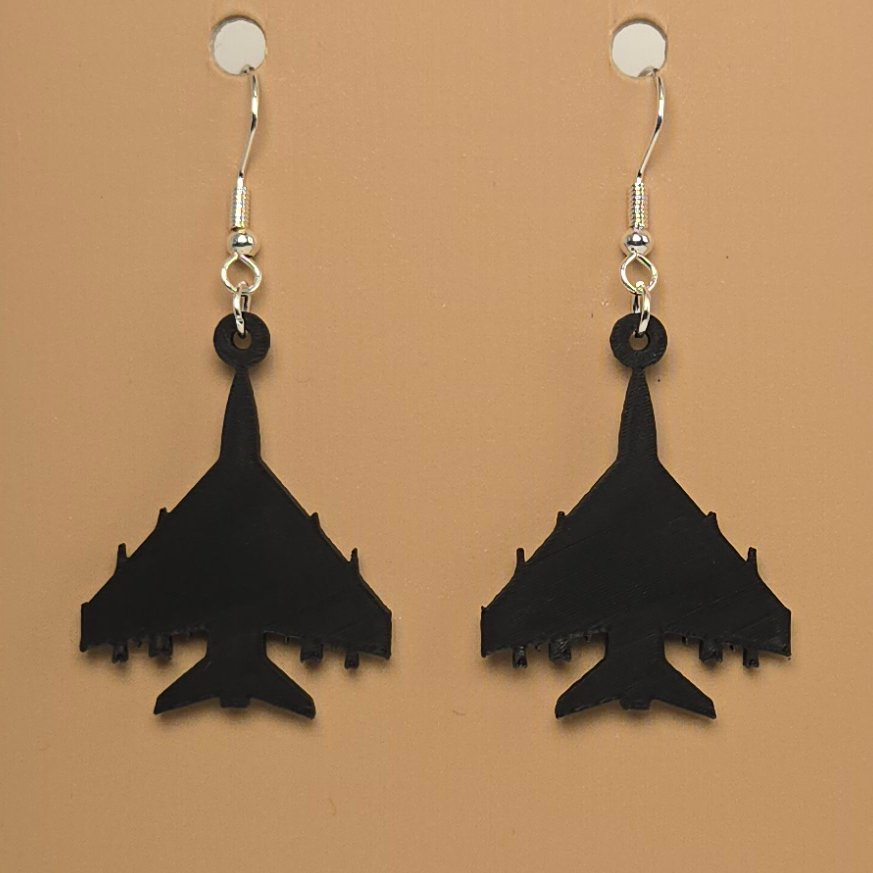 Boucle d'oreille en forme d'Avion - Hypoallergénique