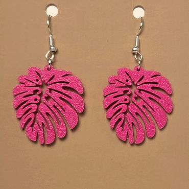 Boucle d'oreille en forme de Feuille - Hypoallergénique