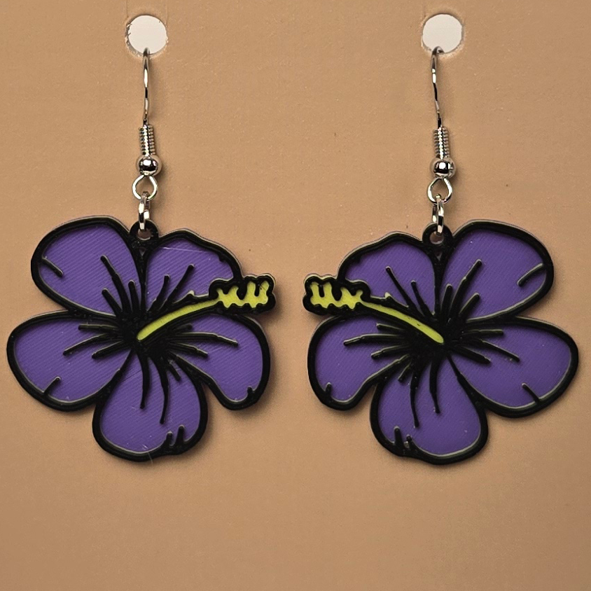 Boucle d'oreille en forme de Fleur - Hypoallergénique