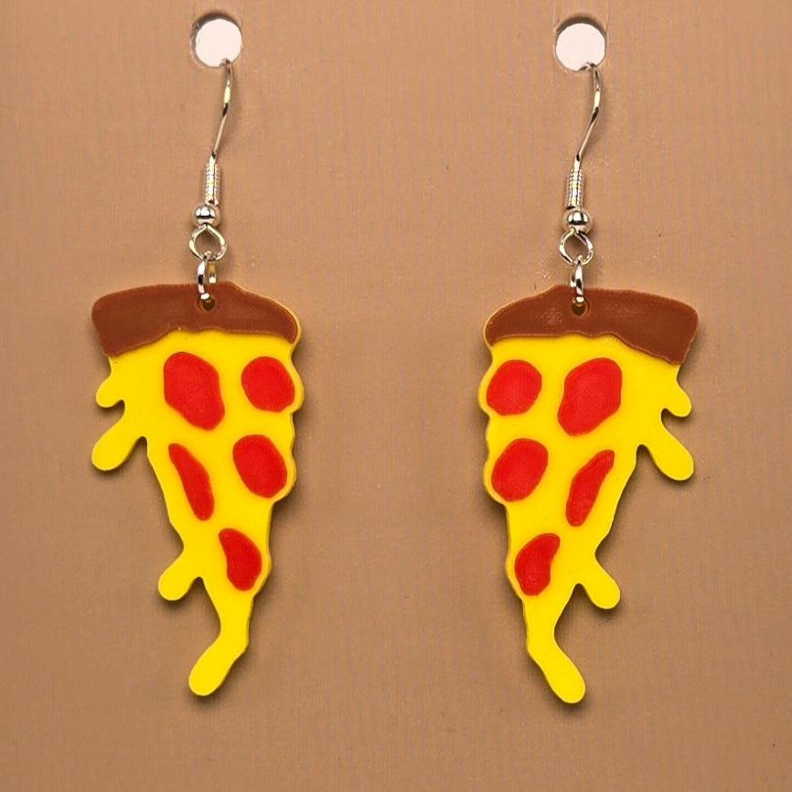 Boucle d'oreille en forme de Pizza - Hypoallergénique