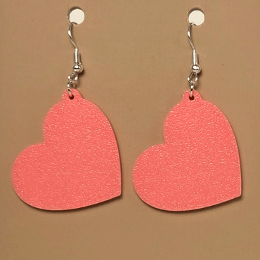 Boucle d'oreille en forme de Coeur - Hypoallergénique