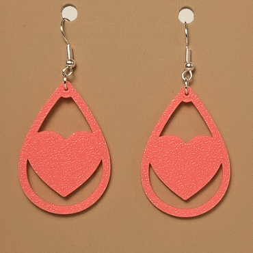 Boucle d'oreille en forme de Coeur - Hypoallergénique