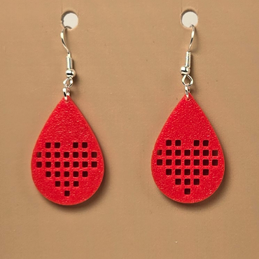 Boucle d'oreille en forme de Coeur - Hypoallergénique