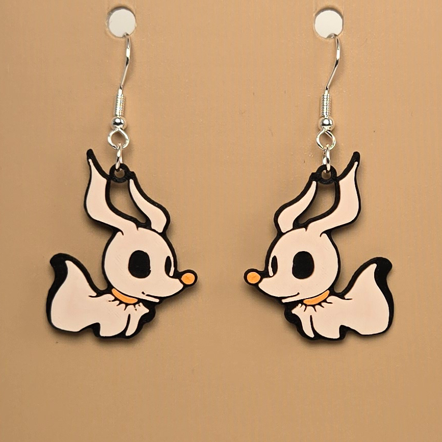 Boucle d'oreille en forme de Zero (L'Étrange Noël de Monsieur Jack) - Hypoallergénique