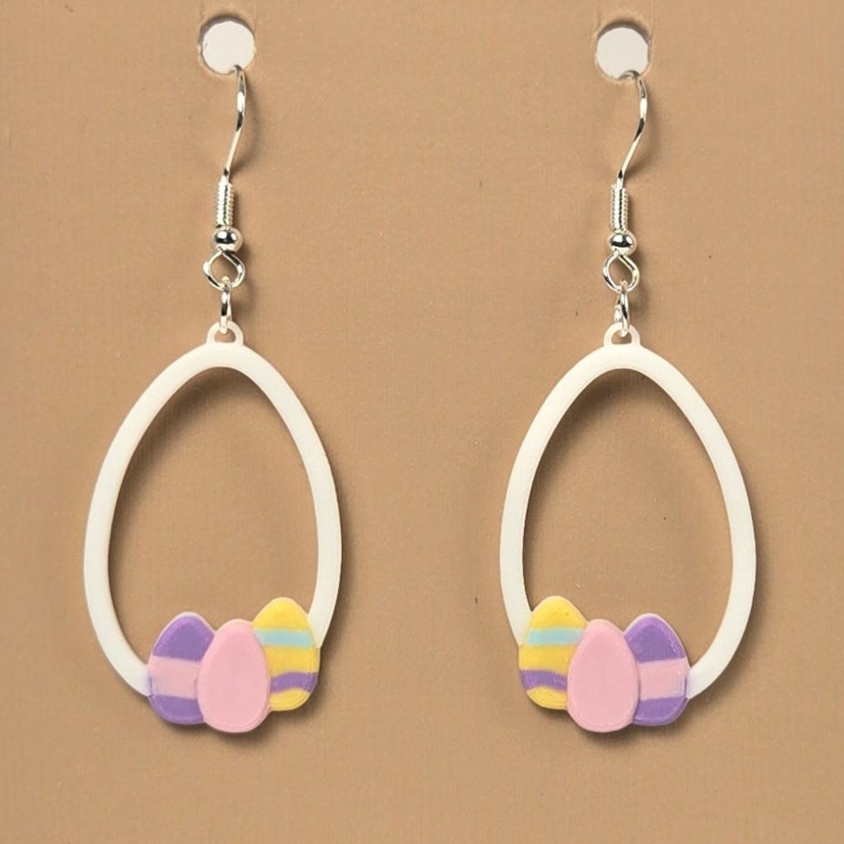 Boucle d'oreille en forme de Œuf - Hypoallergénique