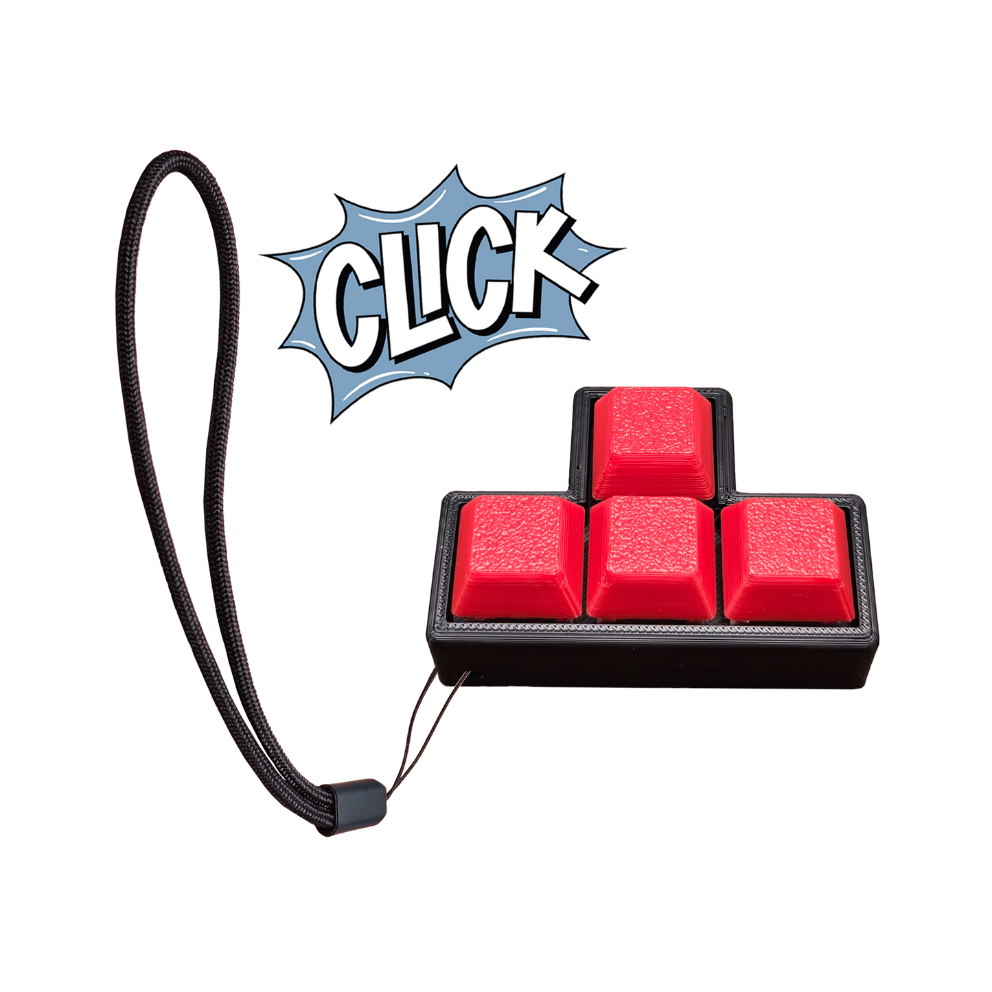 Jouet Clicker en forme T a 4 touches (Trou coin)