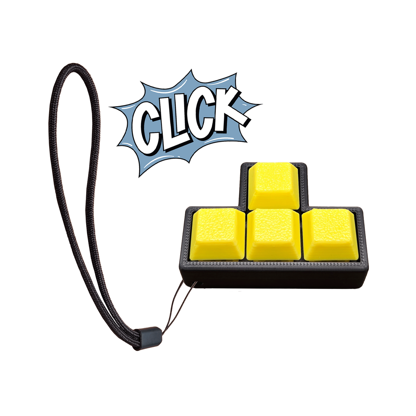 Jouet Clicker en forme T a 4 touches (Trou coin)