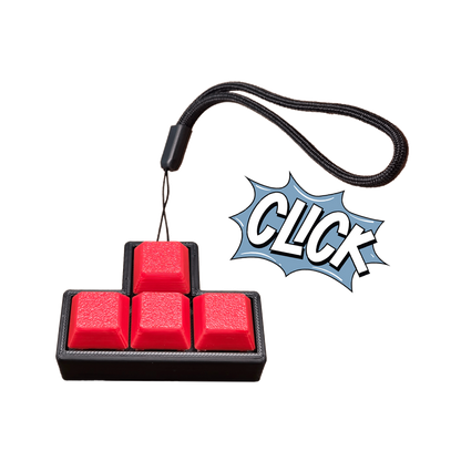 Jouet Clicker en forme T a 4 touches (Trou supérieur)