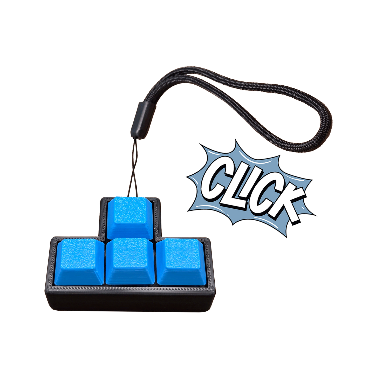 Jouet Clicker en forme T a 4 touches (Trou supérieur)