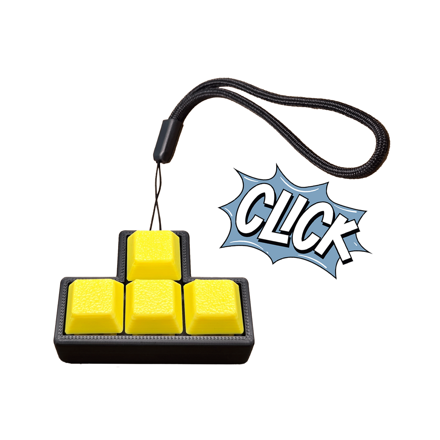 Jouet Clicker en forme T a 4 touches (Trou supérieur)