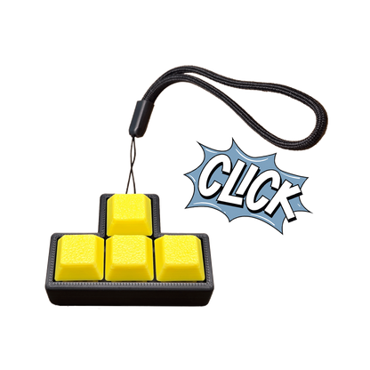Jouet Clicker en forme T a 4 touches (Trou supérieur)