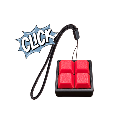 Jouet Clicker en forme de carré a 4 touches