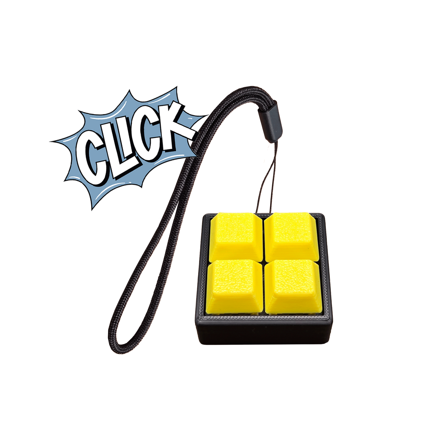 Jouet Clicker en forme de carré a 4 touches