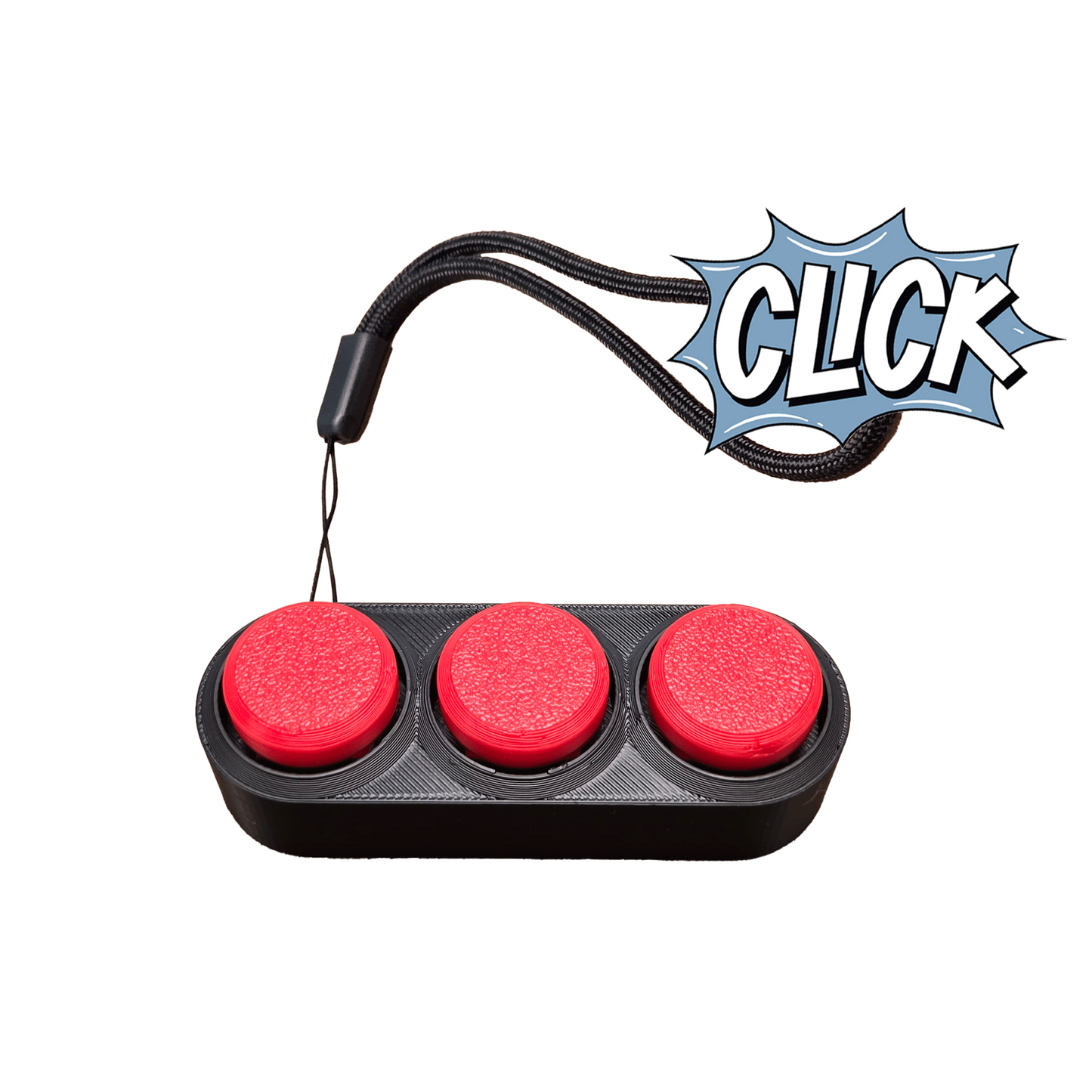 Jouet Clicker en forme d'arcade 3 touches