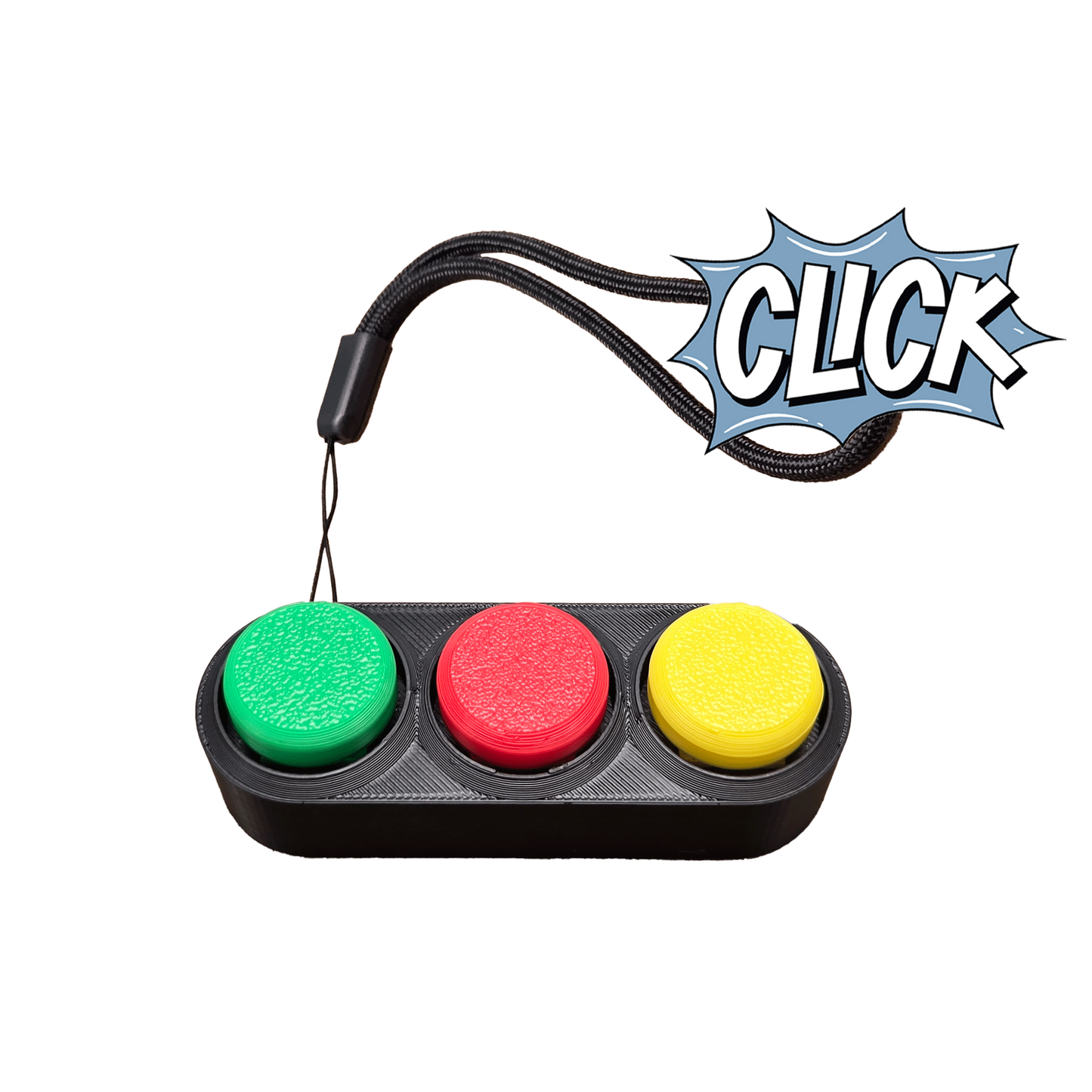 Jouet Clicker en forme d'arcade 3 touches
