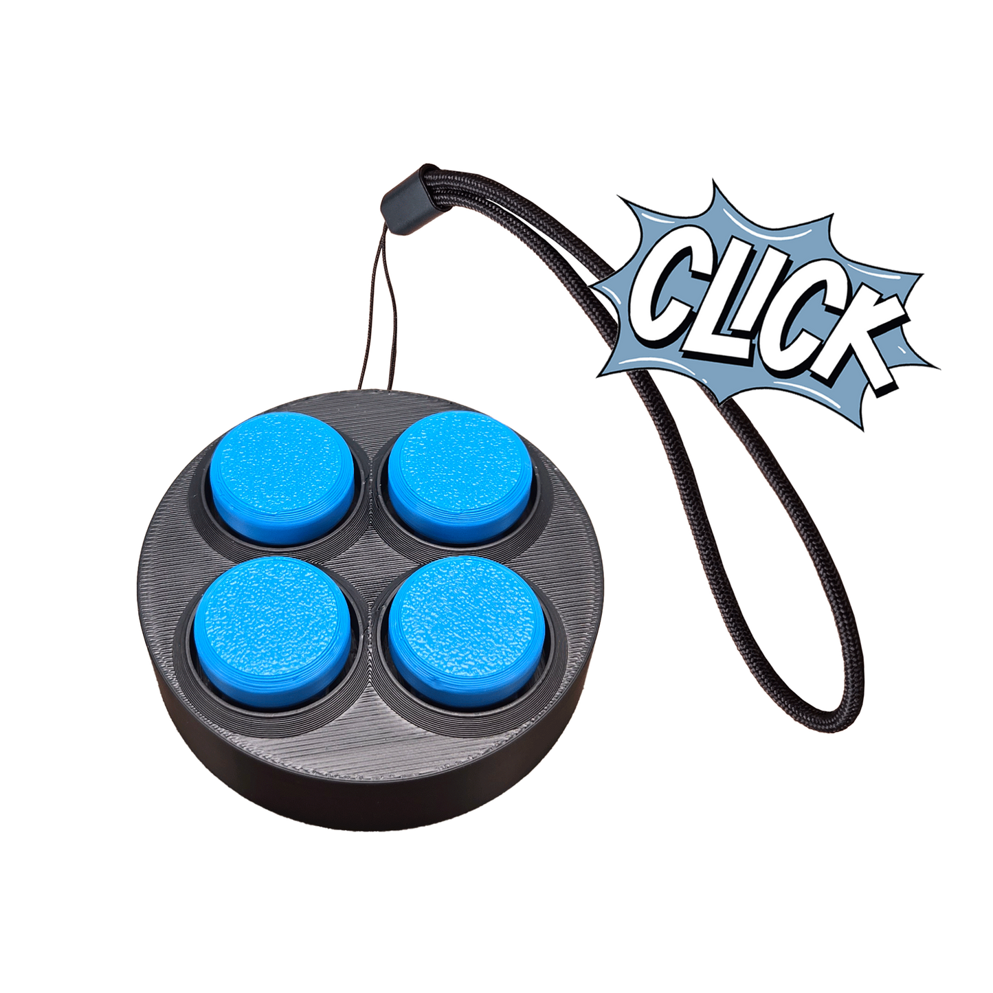 Jouet Clicker en forme d'arcade rond 4 touches