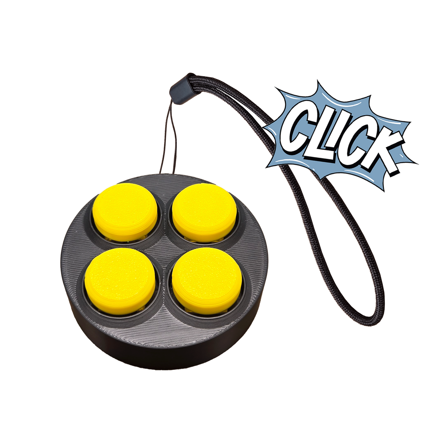 Jouet Clicker en forme d'arcade rond 4 touches
